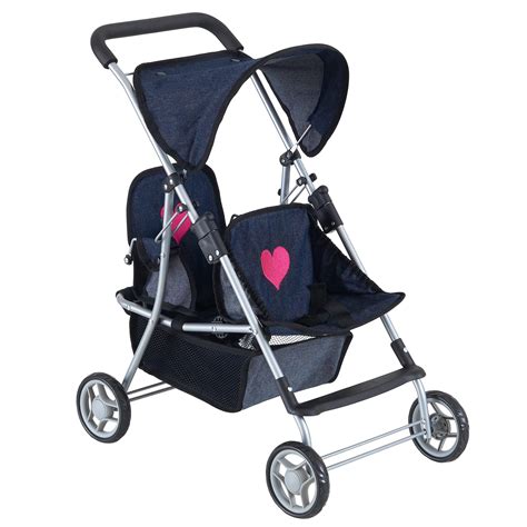 The New York Doll Collection First Doll Twin Stroller Cutest Heart