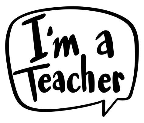 Word Expression For I Am A Teacher 370386 Vector Art At Vecteezy