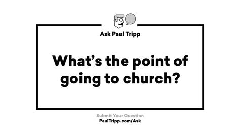 what s the point of going to church ask paul tripp ⛪️ we need the gospel we need corporate