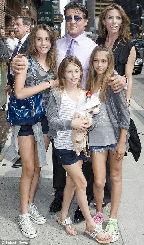 Sly Stallone Wife Jennifer Flavin And Their Daughters Sophia Sistine And Scarlett Celebrity