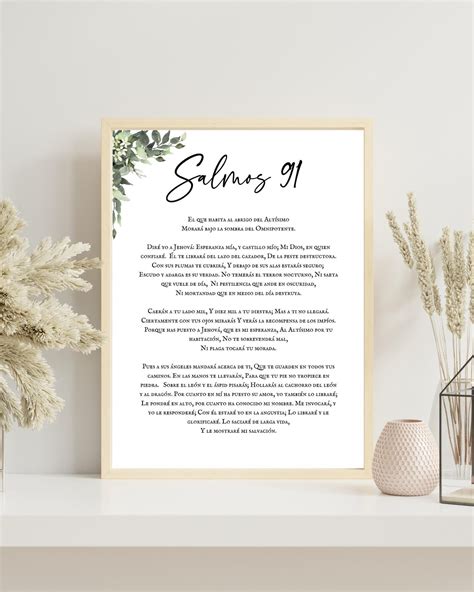 Salmos 91 Spanish Bible Verse Printable Psalms Verso De La Etsy