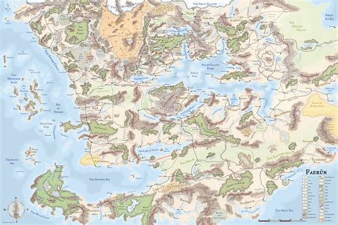 Forgotten Realms 3rd Edition Fantasy World Map Dnd World Map