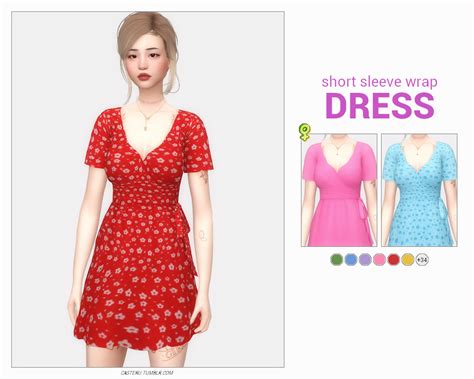 Sims 4 Maxis Match Dress Cc