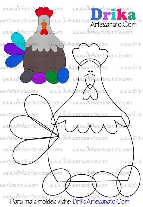 Gallinas Con Molde Para Aplicaciones Applique Templates Applique