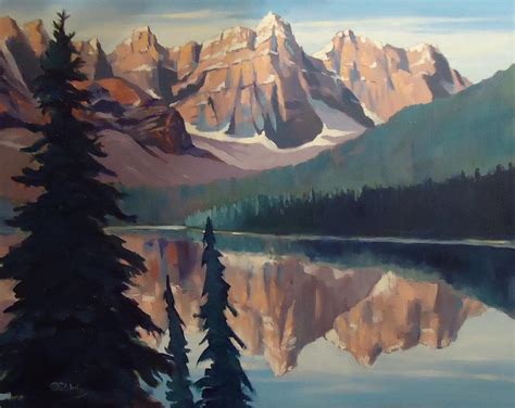 Lake Louise Alberta Painting By Edward Abela
