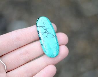 Items Similar To Oval Cabochon Turquoise Earrings On Etsy