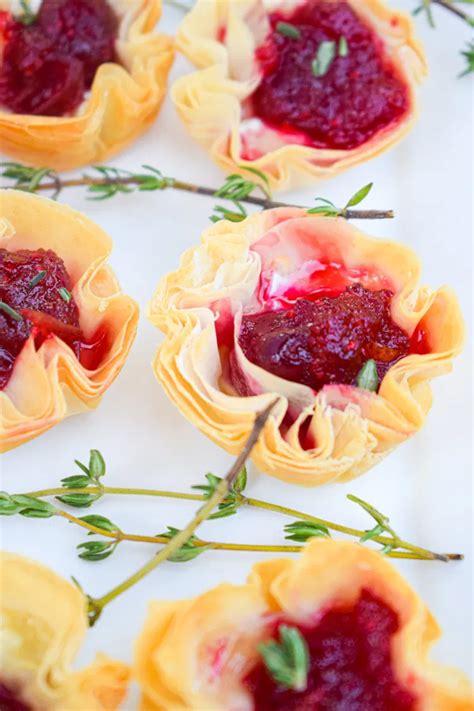 Brie And Cranberry Phyllo Mini Tarts The Jam Jar Kitchen Recipe