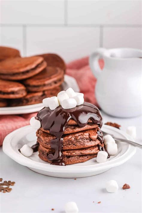 Hot Chocolate Pancakes With Ganache Pancake Recipes