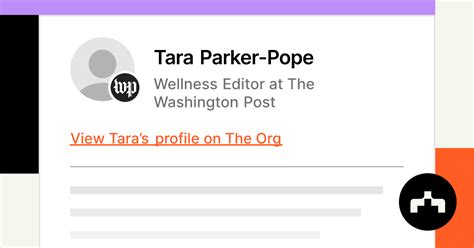 Tara Parker Pope Wellness Editor At The Washington Post The Org