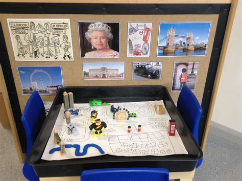 London Themed Small Talk Table The Children Have Made A Map For The