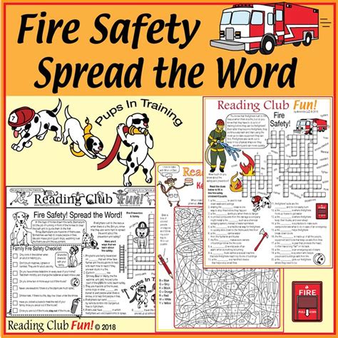 Fire Safety Puzzle Pack Activity Set Word Search