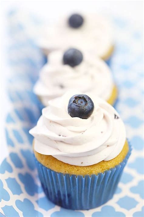 Recipe Blueberry Vanilla Cupcakes Pizzazzerie Desserts Eat