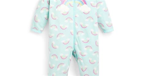 Baby Girl Mint Rainbow Print Sleepsuit Baby Clothing Essentials