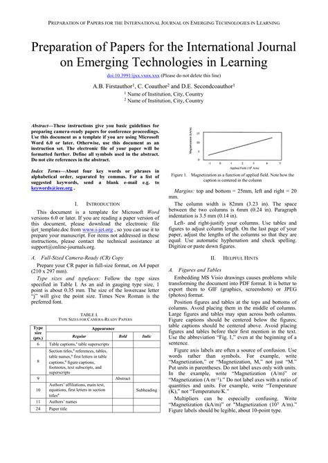 Contained in this page are some basic guidelines for formatting a paper in ieee style. Ijet Template International Journal Of Emerging Technologies In