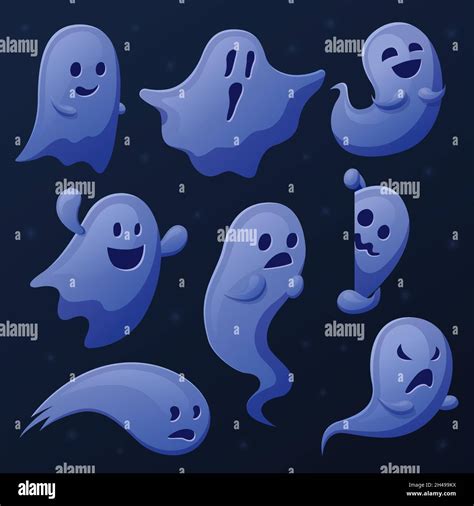 Spooky Ghost Cartoon Ghosts Ghostly Shadows Or Spirits Funny Cute