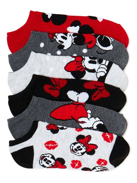 Minnie Mouse Womens No Show Socks 6 Pack