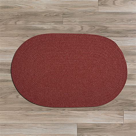 4 Solid Maroon Red Reversible Round Handcrafted Area Rug