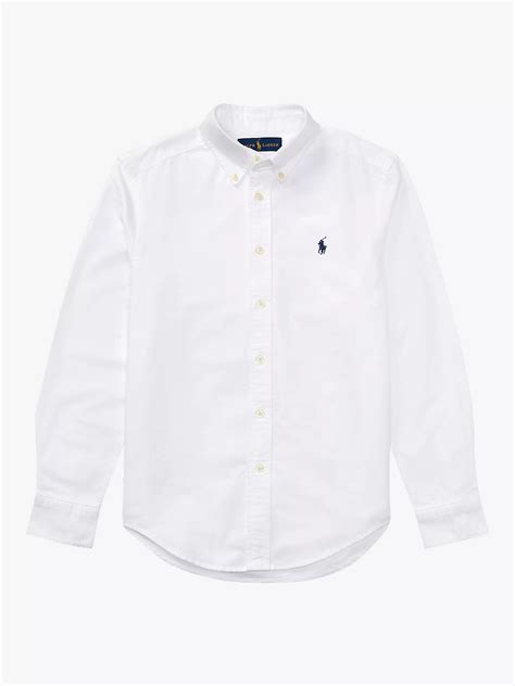 Polo Ralph Lauren Kids Oxford Shirt White At John Lewis And Partners
