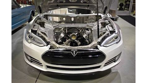 Tesla Model S Fitted With Chevrolet Ls3 V8 Engine