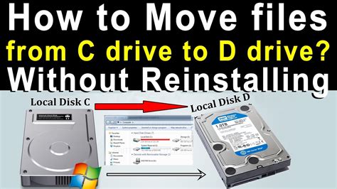 How To Move Files From C Drive To D Drive Without Reinstalling Youtube