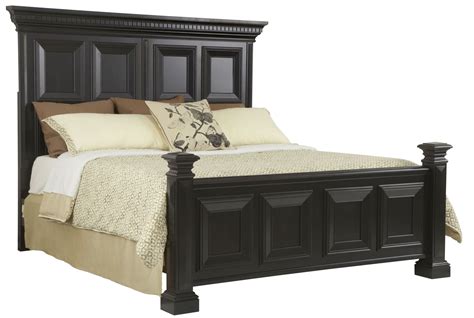 Brookfield Antique Black King Panel Bed From Pulaski 993180 Coleman