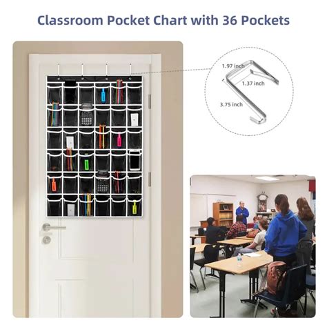 Classroom Pocket Chart 36 Pockets Cellphone Calculator Temu Australia