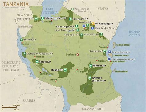 Detailed Map Of Tanzania