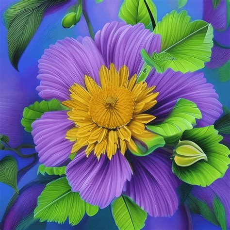 Pintura Hiperrealista De Flores Con Detalles Intrincados Creative Fabrica