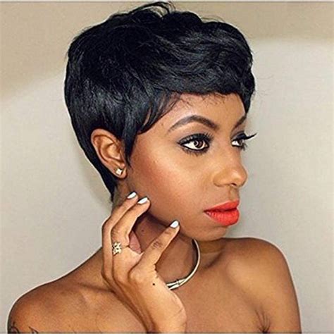 Afro Wigs Short Curly Pixie Cut Wigs For Black Women African American Hair Heat Resistant Fiber