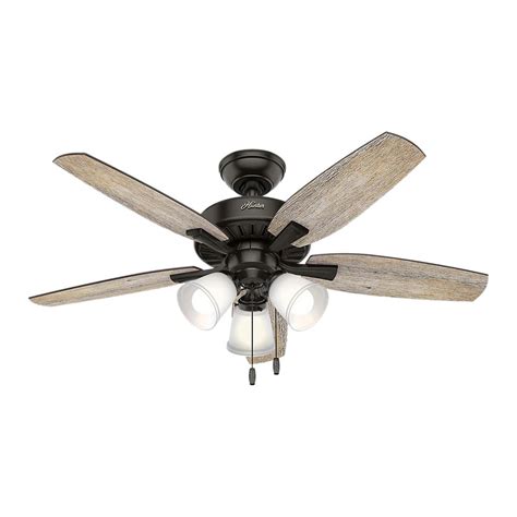 Install your fan 25% faster than traditional ceiling fans with quickfit™ technology. Hunter Oakfor 48 in. LED Indoor Noble Bronze Ceiling Fan ...