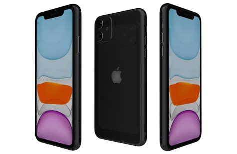 Apple Iphone 11 Black 3d Model Cgtrader