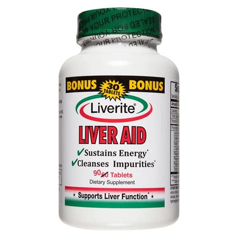 Liverite Liver Aid Dietary Supplement Tablets Walgreens