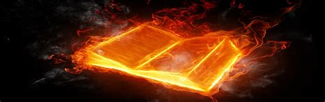Follow the vibe and change your wallpaper every day! Cool Golden Firelight Books On Black Background, Cool ...