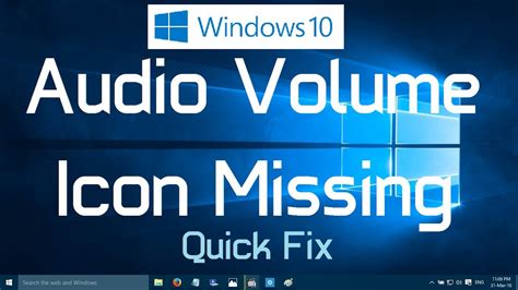 Fix Audio Volume Icon Missing From Windows 10 Quick Fix Youtube