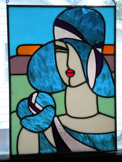 Art Deco Stained Glass Lady I Love Art Deco And Stained Glass So Creating This Was Such Great