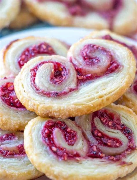 Raspberry Palmiers Palmier Cookies Recipes Puff Pastry Recipes