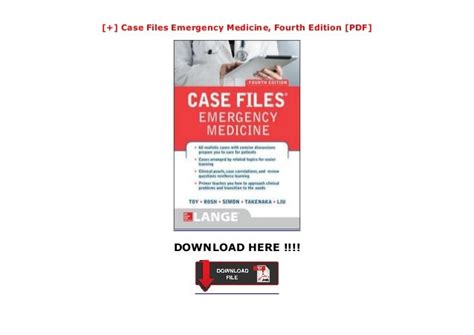 Case Files Emergency Medicine Fourth Edition Pdf