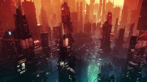 Cyberpunk Sci Fi Landscape