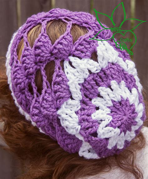 Crochet Patterns Galore Diagonal Shell Slouch Beanie