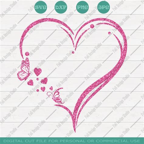 Butterfly SVG Heart SVG Love SVG Valentine Svg Mothers Day - Etsy