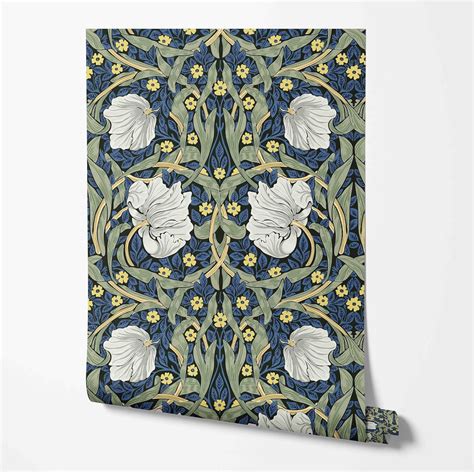 Pimpernel Wallpaper William Morris Pattern Removable Peel And Stick
