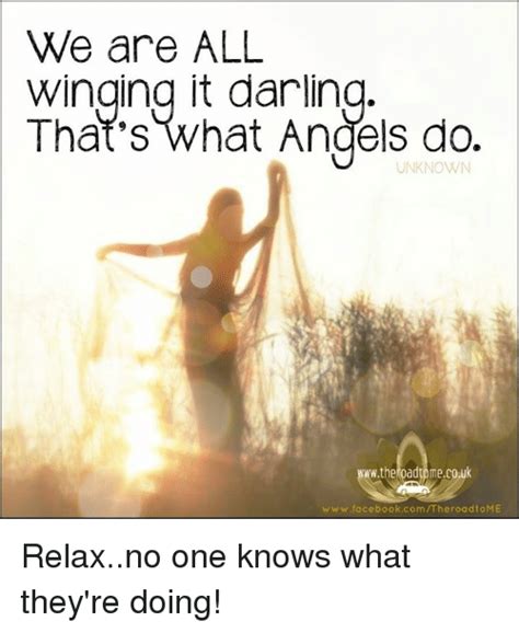 We Are All Winging It Garling Thats What Angels Do Unknown