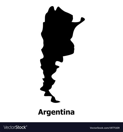 Argentina Map Icon Simple Style Royalty Free Vector Image