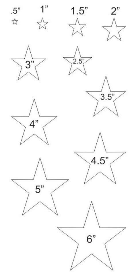 Estrellas De La Plantilla Con 11 Total Tamaños Etsy In 2020 Star
