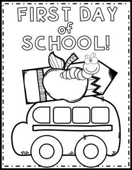 B is for bus coloring page. Enjoy this First Day of School Color Page! | Preschool ...
