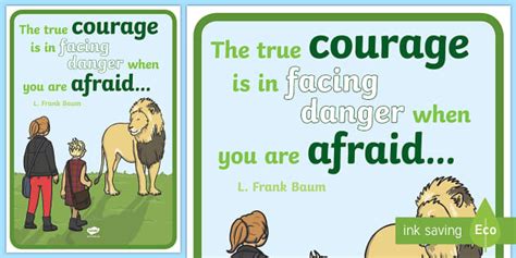 👉 The True Courage Facing Danger When Afraid Motivational Poster