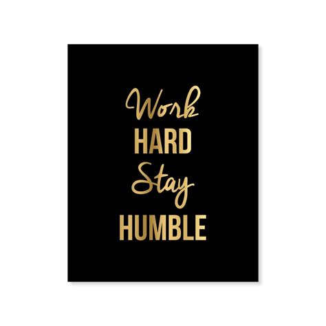 Work Hard Stay Humble Art Print Office Decor Office By Picturality