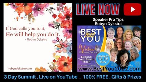 Speaker Pro Tips With Robyn Dykstra In 2022 Live In The Now Swag T Free Swag