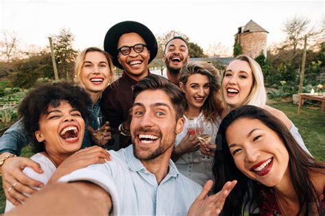 Friends Making A Selfie Together At Party Stock Photo 140335