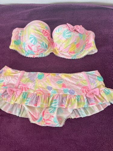 floozie frost french bikini top uk 34d skirt bottoms uk 14 ebay